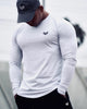 Men's Solid Color Long Sleeve Cotton T-Shirt: Spring Jogger Sports Muscle Exercise