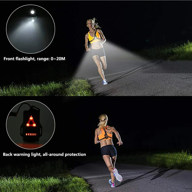 AVANTO SOLX1 Pro Chest Light, Original, USB-C, Smart Running Lights for Runners with Safety Courses, Running Headlamp